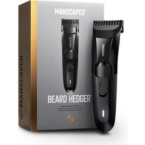MANSCAPED The Beard Hedger Men's Premium Beard Trimmer, 20 Length Adjustable Blade Wheel, Stainless Steel T-Blade for Precision Facial Hair Trimming, Cordless Waterproof Wet/Dry Clipper
