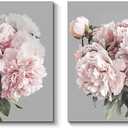 Calla Lily Canvas Wall Art: Black and White Flower Artwork Modern Floral Wrapped Canvas Picture Prints Elegant Living Room Painting Photography Ready to Hang for Bedroom Bathroom Office (18"x24"x2PCS)