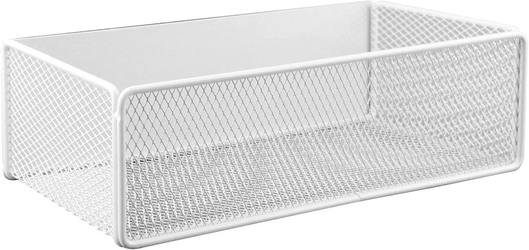 Magnetic Shelf for Washing Machine, Magnetic Basket Organizer, Magnetic Storage Bin Box Container for Fridge, Magnetic Basket Organizer for Laundry Kitchen (Large, White)