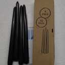 CANDWAX 10 inch Taper Black Candles Set of 4  Dripless Tall Unscented Black Tapered Candle Sticks  Perfect for Household Decor, Dinner Centerpiece or Halloween Dcor