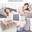 VOPHIA Inflatable Wedge Pillow Lightweight & Portable Travel Wedge Pillow for Sleeping, Reading,Post Surgery&Leg Elevation Triangle Pillow with Washable Cover Sleep(Grey)