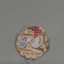 Stork Pregnancy Announcement Ornament 2025, Unique New Parents Gifts for Couples, Newlyweds, Husband Wife, Baby Wooden Ornaments for Christmas Decorations, Gender Reveal Ideas Gifts