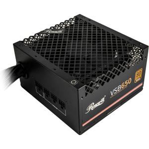 Rosewill VSB 650W 80+ Bronze, ATX 3.0 & 3.1 Compatible, Semi-Modular Power Supply, PCIe 5.1 12V-2x6 Connector, 105C/221F Japanese Capacitor, 120mm ICB Silent Fan 