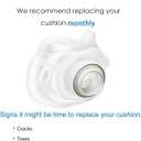 2 Packs Reliable Silicone Cushion for AirFit F40 Full Face Replacement Cushion (M)