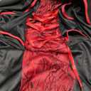 Vampire Costume for Women with teeth Accessories Gothic Vampire Dress Halloween Witch Costume Adult (X-Large, Black)