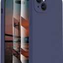 FireNova Designed for iPhone 15 Case, Silicone Upgraded [Camera Protection] Phone Case with [2 Screen Protectors], Soft Anti-Scratch Microfiber Lining Inside, 6.1 inch, Navy Blue