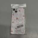 ZTOFERA for iPhone 14 Plus Case Clear,Cute Love Heart Ribbon Bow Tie Aesthetic Phone Case,Transparent Trendy Slim Soft Shockproof Protective Phone Cover for Women Girls,Peach Pink