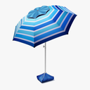 8FT Large Beach Umbrella with Level 7 Wind Resistance, Sand Anchor, Portable Outdoor Umbrella with UPF50+ UV Protection, Tilt Sun Shelter for Beach, Patio, Yard