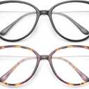 Gaoye Blue Light Blocking Glasses - Trending Round TR90 Frames, Metal Arms, UV400 Protection - Matching Soft Case