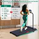 Walking Pad Treadmill with Handle Bar and Incline, 0.6-7.6MPH Electric Under Desk Treadmill for Home Small, 350LBS Mini Small Treadmills with Handles, 3.0HP Portable Treadmills for Home Exercising