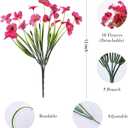 24 Bundles Artificial Flowers for Outdoor, UV Resistant Faux Artificial Plants No Fade Fake Plastic Flowers for Decoration Indoor Outside Garden Porch Window Box Home Wedding Farmhouse- Mix Color