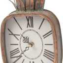 Foreside Home & Garden Copper Patina Rustic Pineapple Metal Battery Operated Table Clock