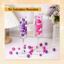 300Pcs Pearl Vase Filler, Purple No Hole Faux Pearl Beads for Centerpieces Vases, Candle Centerpieces, Wedding Birthday Party Home Decor 8/10/14/20mm