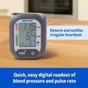 Medline Digital Wrist Blood Pressure Monitor, Wearable, Digital LCD Display, Stores Up To 60 Readings, Batteries Included, Medium