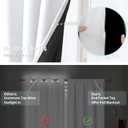 BGment White Blackout Curtains for Bedroom 63 Inch Length, Thermal Insulated Full Room Darkening Soundproof Bedroom Window Curtains with Rod Pocket, 2 Panels, Each Wide Panel 60 Inch