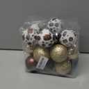 Soulchen 18 Pcs Cowhide Printed Christmas Ball Ornaments 2.4 Inch Western Cow Hanging Ornaments Plastic Brown Cow Print Decorations for Xmas Tree Rustic Decor Farm Supplies Birthday Gift