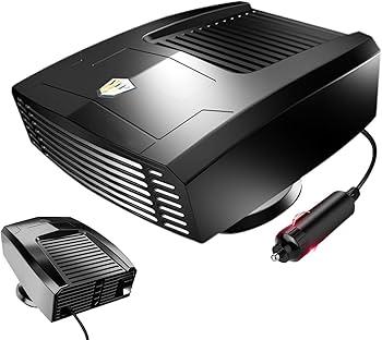 Portable 12V Car Heater, 2 in1 Fast Heating and CoolingFan for Car Windshield Defogger Defroster