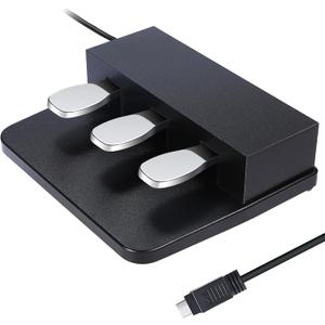 3-Pedal For Digital Keyboards Pianos,Three Foot Pedal Unit Compatible With Yamaha P125, P121, P515, DGX670 Electric Digital Pianos