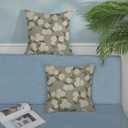 Grey Spring Pillow Covers 16x16 Inch 2 Pcs Gray Green Hydrangea Flower Decor Throw Pillows Vintage Floral Seasonal Summer Outdoor Decoration Pillowcase Linen Cushion Cover for Couch Sofa