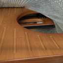 AmazerBath 7 Inches Bamboo Toilet Stool Squat for Adult, Foldable Squatting Potty Stool for Bathroom, 0.79" Thickness Poop Stool with Non-Slip Strip, No Assembly Required, Dark Wood Color