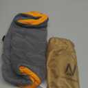 Inflatable Camping Pillow - Ultralight Compact Air Pillow for Travel, Backpacking & Hiking - Ergonomic Neck & Lumbar Support - Portable Inflatable Pillow with Removable Washable Cover - (Orange)