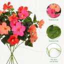Hotop 6 Pack Artificial Hibiscus Flowers 33"x13" Silk & Plastic Tropical Bouquets Lifelike Blooms with Bendable Stems Faux Hawaiian Flowers for Home Living Room Wedding Patio (Mixed)