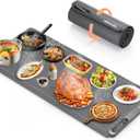 Warming Mat For Food 500W Graphene High-Tech 5s Food Warming Mat,6-Temp 6H Timer Food Warmer,Auto Shut Off Chafing Dishes For Buffet,Roll Up Food Warmers For Parties Buffet Valentine Gifts (White)