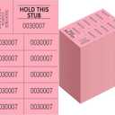 Kosiz 1000 Sheets Raffle Tickets with 10 Bid Numbers Per Sheet Colored Raffle Tickets Sheets for Chinese Auction Basket Silent Auction Church Events(Pink)