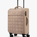 LOVEVOOK Carry On Luggage 22x14x9 Airline Approved, 20 Inch Softside with Wheels, Lightweight Spinner Suitcase with TSA Lock, Water-Resistant Large Capacity for Travel, Khaki