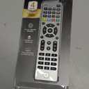 GE 4-Device Universal Remote Control, Designer Series, Brushed Nickel/Silver, 33709