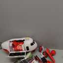 Dwi Dowellin Airplane Toys with Fire Truck Cars Toy Set and Play Mat,Plane with Light Up and Sounds,Birthday Gift for 3 4 5 6 Years Old Kids Boys Girls(Medium)