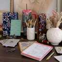 Set of 2 Soft Bound 6.25" x 4" Mini Stitched Notebooks (Leaf Me Not Paisley)