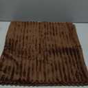 Simmore Decorative Throw Pillow Covers 20x20 Set of 2, Soft Natural Plush Flannel Double-Sided Fluffy Couch Pillow Covers for Sofa Living Room, Brown