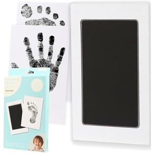 Pearhead M/L Clean-Touch Baby Ink Pad, No Mess Inkless Baby Safe Ink, DIY Handprint and Footprint Keepsake, Black, Medium/Large (Pack of 2)