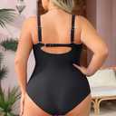 Aqua Eve Womens Plus Size One Piece Swimsuit- Tummy Control Bathing Suit Full Coverage Swimwear (Black) 20W