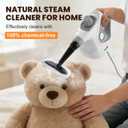Handheld Steam Cleaner for Home, Pressurized Portable Steamer for Cleaning with 15 Accessories for Multi-Surface Cleaning, Floors, Tiles, Grout, Kitchen, Bathroom, Couch & Car(Grey Cap&Grey Handle)