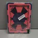 Case for iPad A16 11th Generation 11 Inch 2025, Auorld for iPad 10th Generation 10.9 inch 2022 case with Screen Protector, 360 Degree Rotating Stand Shoulder Strap Pencil Holder, Navy Pink