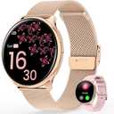 Smart Watch for Women, 1.39" Fitness Watch with HR/BP/SpO2 Monitor, Female Cycle Tracking, IP67 Waterproof, 113 Sport Modes for Android & iPhone (Rosegold)