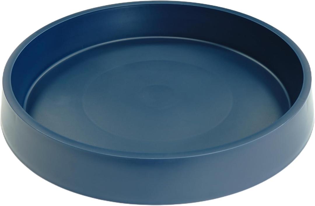 Plant Saucer Tray for Ceramic Plastic Pots, 8 inch Plant Saucers for Indoors, Pot Saucers Trays, Bird Bath Bowls, Flower Planter Water Drip Trays for Pots Base (8", Blue)