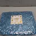 UNIQOOO 1 LB Metallic Blue Crinkle Cut Paper Filler Strands Shred, Blue Foil Sparkle Grass Shredded Raffia Tissue Craft Bedding Cushion, Wedding Birthday Bridesmaid Engagement Gift Boxes Bags Retail