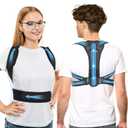 Fit Geno Posture Corrector for Petite Women, Men, and Teens: Adjustable Upper Back Brace - Improve Posture Correct Hunchback Slouching Invisible Under Clothes (Medium/Large)