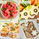 Large Christmas Cookie Cutters, 4" Cookie Cutter Set with Christmas Tree, Gingerbread Man, Snowflake, Snowman, Decorating Tools for DIY Cookies