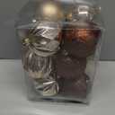 3.15" Champagne Christmas Ball Ornaments 12Pcs for Xmas Tree Shatterproof Christmas Tree Decorations Plastic Hanging Balls Set Wedding House Holiday Party Festival Home Decor