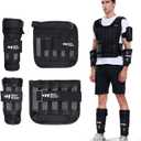 Ankle Wrist Weights 4lb/10lb/15lb/20lb/25lb Adjustable BeatBoost Leg Arm Weights for Men Walking Pilates Exercise Workout Gym Aerobics (Black)