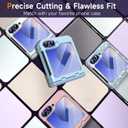 3 x YWXTW EZ Alignment for Samsung Galaxy Z Flip 6/Z Flip 7 FE Screen Protector, 2 PCS Front Tempered Glass Cover Screen Protector+1 Set Camera Lens Protector, Bubble Free & Anti Scratch (Multi-Coloured 1+2)