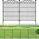 Garden Fence 12 Panel - 30in H x 23.6ft L, No Dig Rustproof Metal Tall Animal Barrier for Dogs Rabbits, Decorative Outdoor Border for Yard, Patio, and Flower Beds
