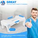 Toilet Stool for Adults, Seniors & Kids Height Adjustable Poop Stool & Toilet Foot Stool with Non-Slip Feet for Squatting Position Support, Bathroom Step Stool for Potty Training & Daily Use