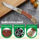 FULLHI Folding Pocket Knife 440C Steel Blade, Small Knife with Pocket Clip, Camping Hiking Knives for Women and Men Birthday (3.21 inches)