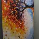 ANCXWOTER Butterfly Tree Canvas Wall Art for Living Room Bedroom Home Office Orange and Blue Colorful Butterfly Picture Tree of Life Wall Art Large Modern Canvas Prints 20x40 In