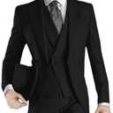 Toobour Suits for Boys 3 Pieces Formal Long Tailcoat Tuxedos for Kids Wedding Banquet Party Outfit Jacket Vest Pants Set 7 Years